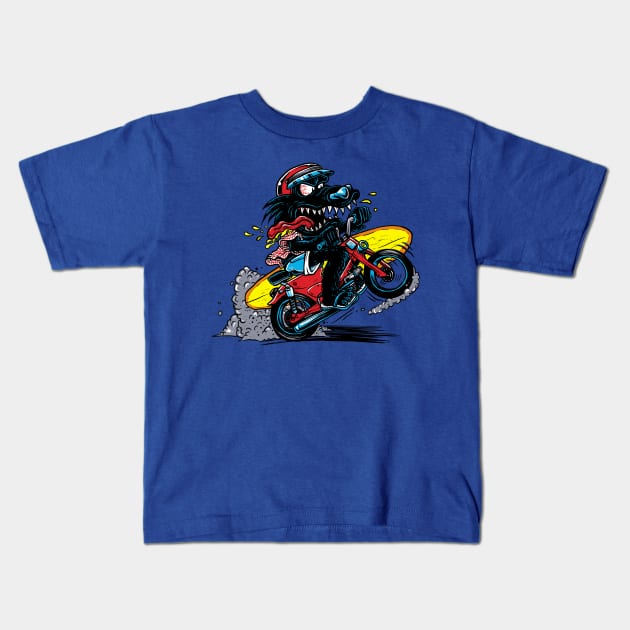 cool wolf Kids T-Shirt by byhq